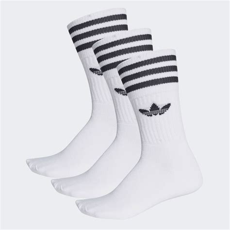 kit meia adidas originals solid crew|adidas originals crew socks white.